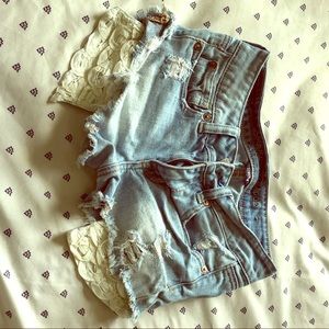 Two pairs of American eagle shorts